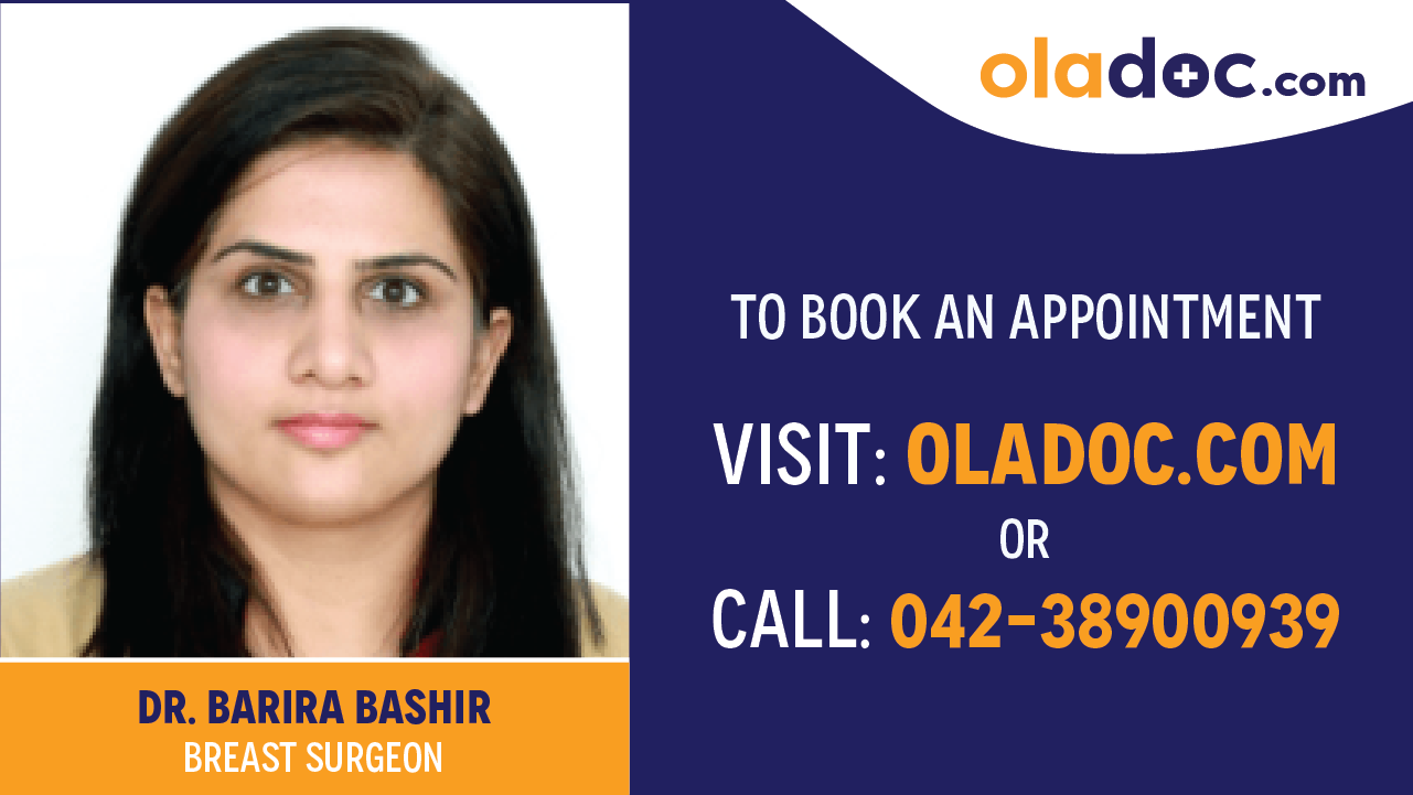 Book appointment with Dr.Barira Bashir-best Breast Surgeon in Lahore